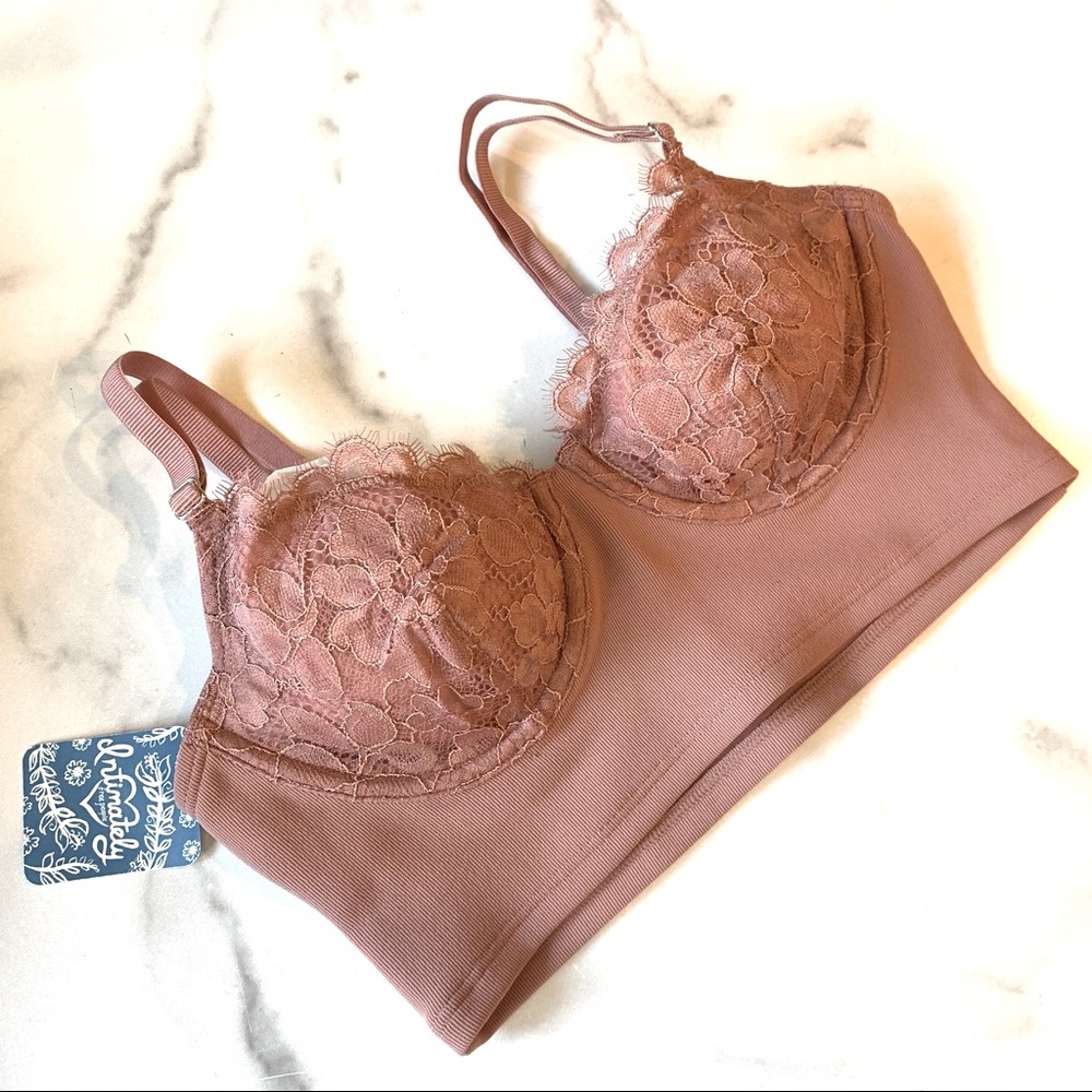 FREE PEOPLE BIANCA BRA VINTAGE ROSE SIZE XS NEW